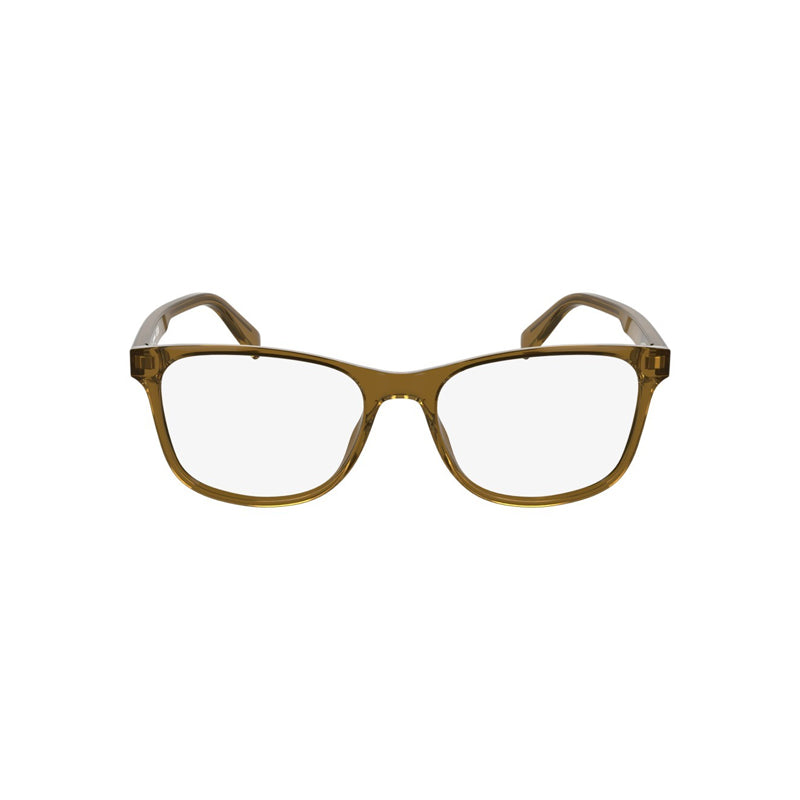 Lacoste Eyeglasses Square Full Rim, Transparent Brown Frame and Clear Demo Lens Lens L2979N210