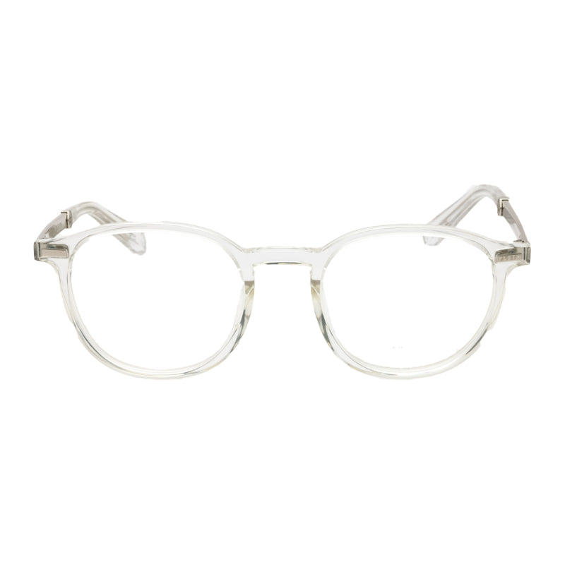 Philipp Plein Eyeglasses Round Full Rim, Shiny Crystal Frame and Clear Demo Lenses Lens VPP057M0880
