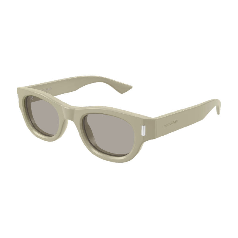 Saint Laurent Sunglasses Square Full Rim, Green Frame and Grey Lens SL761003