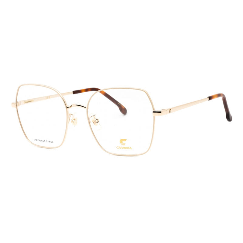 Carrera Eyeglasses Butterfly Full Rim, Gold Ivory Frame and Clear Demo Lenses Lens CARRERA30350VVP00