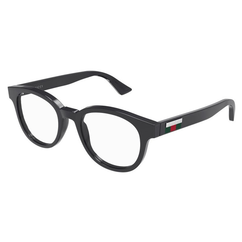 Gucci Eyeglasses Round Full Rim, Grey Frame and Clear Demo Lenses Lens GG0769O005