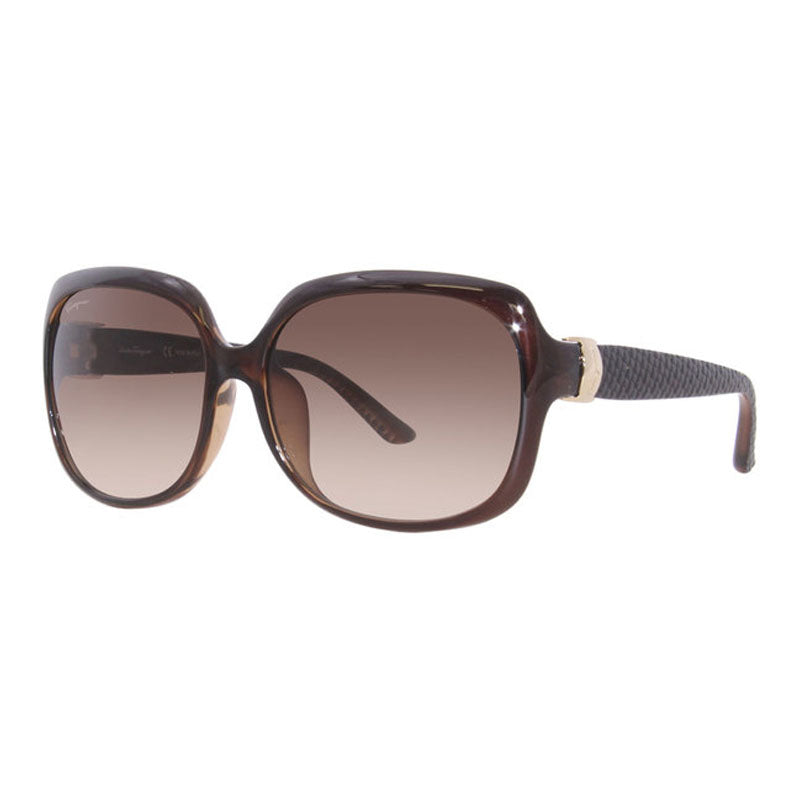 Ferragamo Salvatore Ferragamo Sunglasses Rectangle Full Rim, Brown Frame and Brown Gradient Lens SF739SA210