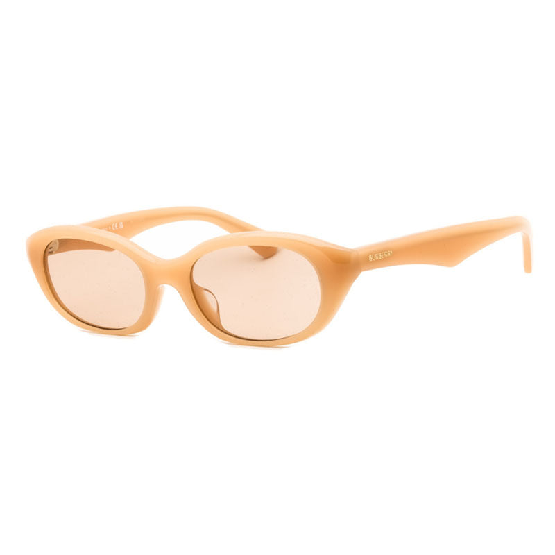 Burberry Sunglasses Oval Full Rim, Beige Frame and Dark Brown Lens BE4447D415073