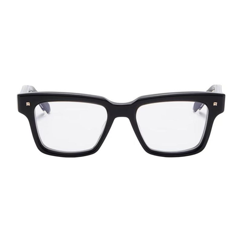 Valentino Eyeglasses Square Full Rim, Black Frame and Clear Demo Lens Lens VLX-121A