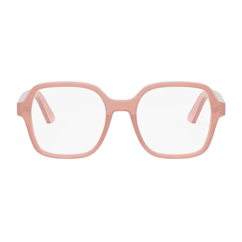 Dior Eyeglasses Square Full Rim, Shiny Pink Frame and Clear Demo Lens Lens DIORMIDNIGHTOS1I3900