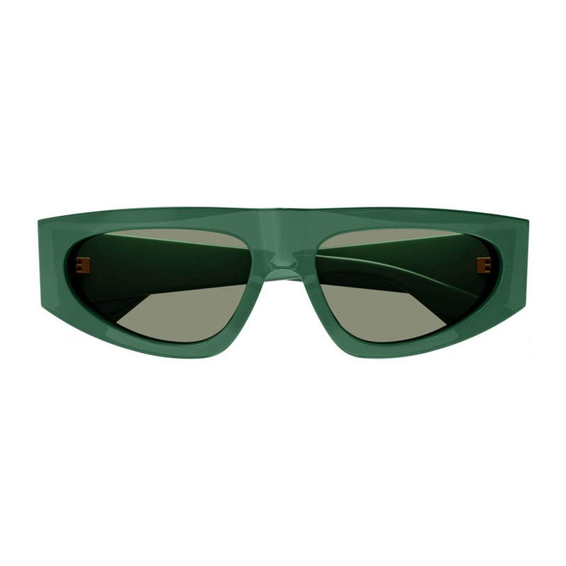 Bottega Veneta Sunglasses Cat Eye Full Rim, Green Frame and Green Lens BV1277S003