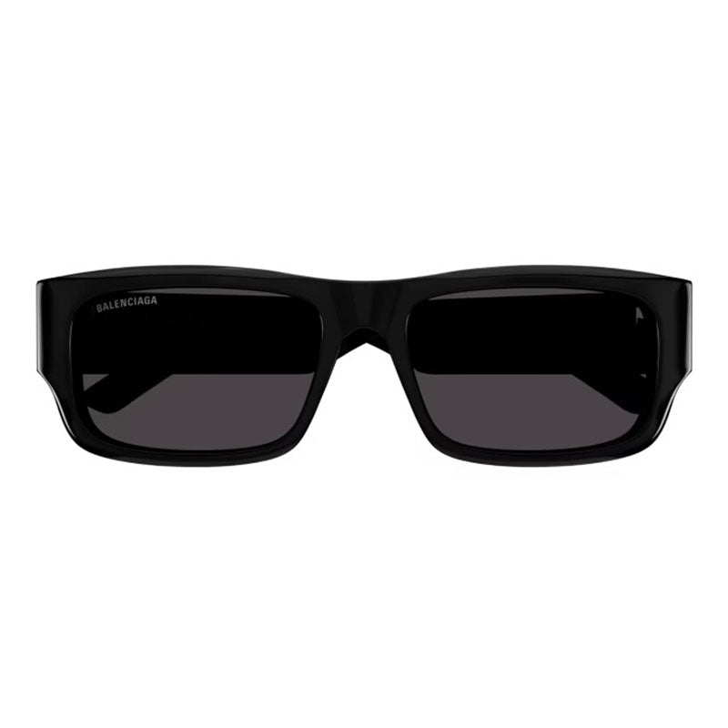 Balenciaga Sunglasses Rectangle Full Rim, Black Frame and Grey Lens BB0261SA001