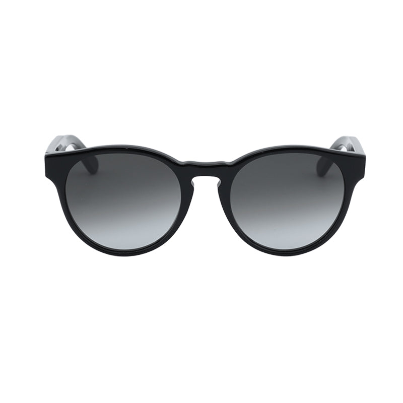 Ferragamo Salvatore Ferragamo Sunglasses Round Full Rim, Black Frame and Grey Gradient Lens SF1068S001