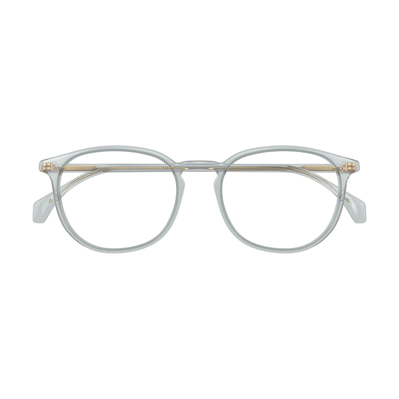 Gucci Eyeglasses Square Full Rim, Shiny Blue Frame and Clear Demo Lenses Lens GG0551O017