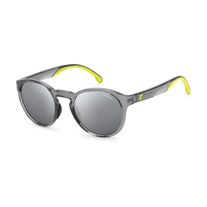 Carrera Sunglasses Round Full Rim, Grey Frame and Silver Mirror Lens CARRERA8056/S0KB7T4