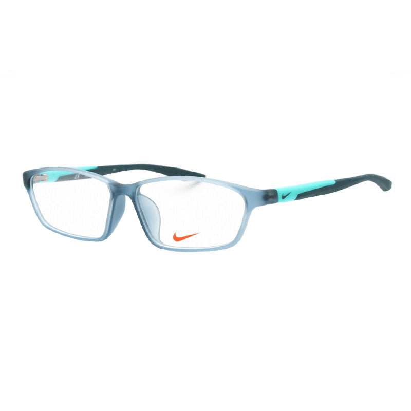 Nike Eyeglasses Rectangle Full Rim, Matte Space Blue Frame and Clear Demo Lenses Lens NIKE7130AF430