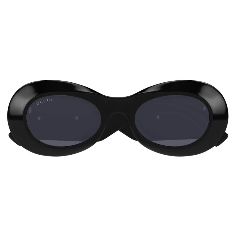 Gucci Sunglasses Oval Full Rim, Black Frame and Grey Lens GG1696S001