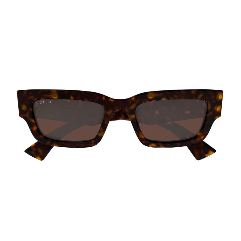 Gucci Sunglasses Cat Eye Full Rim, Dark Havana Frame and Brown Lens GG1838S002