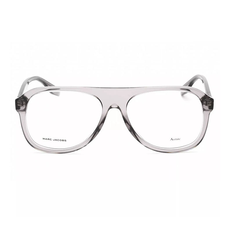 Marc Jacobs Eyeglasses Aviator Full Rim, Transparent Grey Frame and Clear Demo Lenses Lens MARC6410KB700