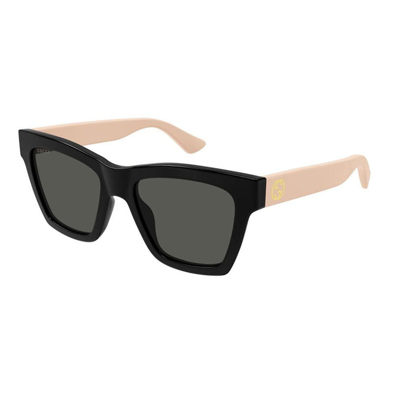 Gucci Sunglasses Square Full Rim, Black-Pink Frame and Grey Lens GG1714S006