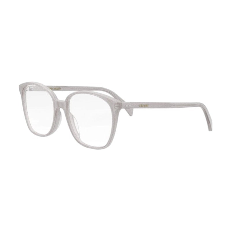Celine Eyeglasses Geometric Full Rim, Transparent Grey Frame and Clear Demo Lens Lens CL50115I020