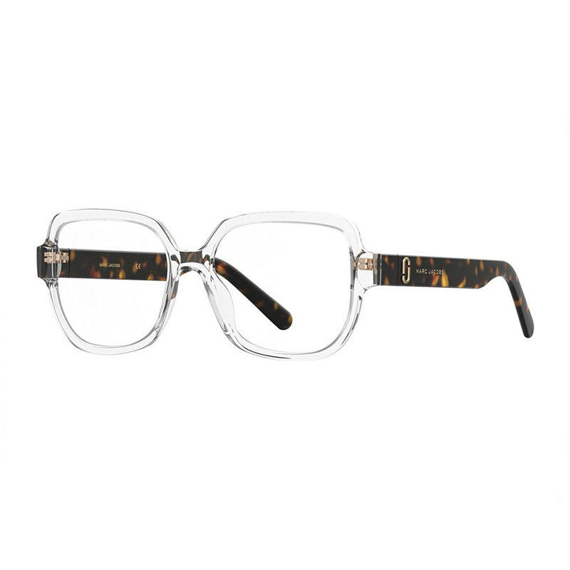 Marc Jacobs Eyeglasses Square Full Rim, Transparent/Havana Frame and Clear Demo Lenses Lens MARC7250AIO00