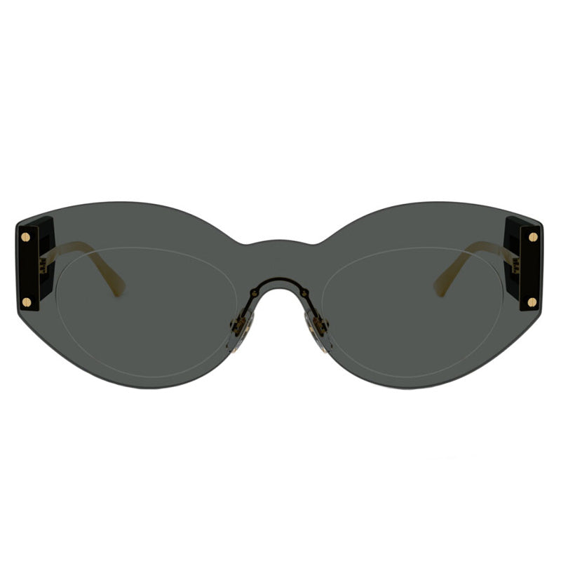 Versace Sunglasses Geometric Rimless, Dark Grey Frame and Dark Grey Lens VE2276100287