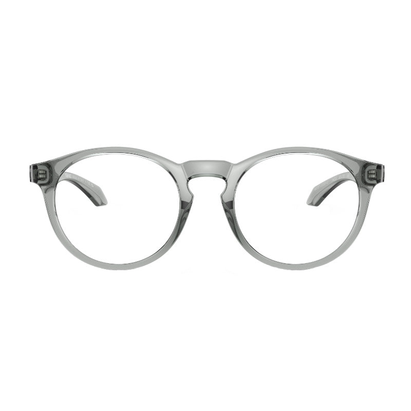 Versace Eyeglasses Round Full Rim, Grey Transparent Frame and Clear Demo Lenses Lens VE3355U5453