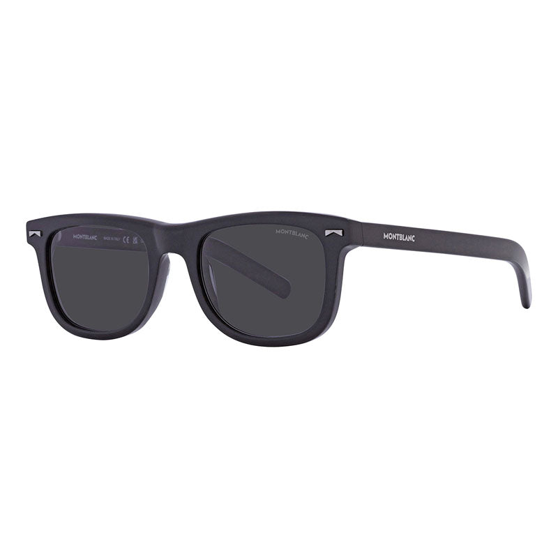 Montblanc Sunglasses Square Full Rim, Black Frame and Smoke Lens MB0260S001
