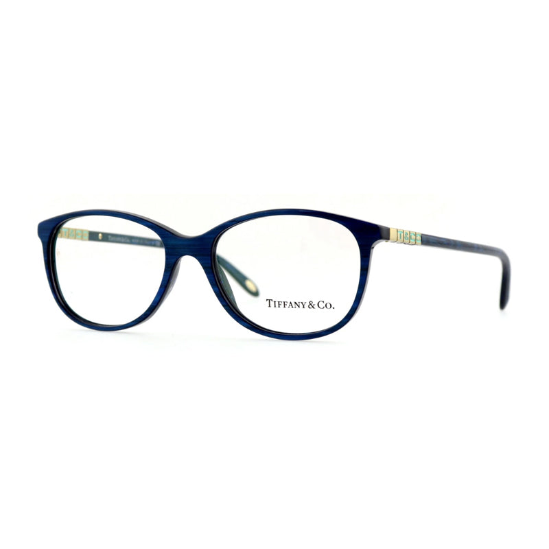 Tiffany & Co. Eyeglasses Square Full Rim, Striped Blue Frame and Clear Demo Lens Lens TF20838159