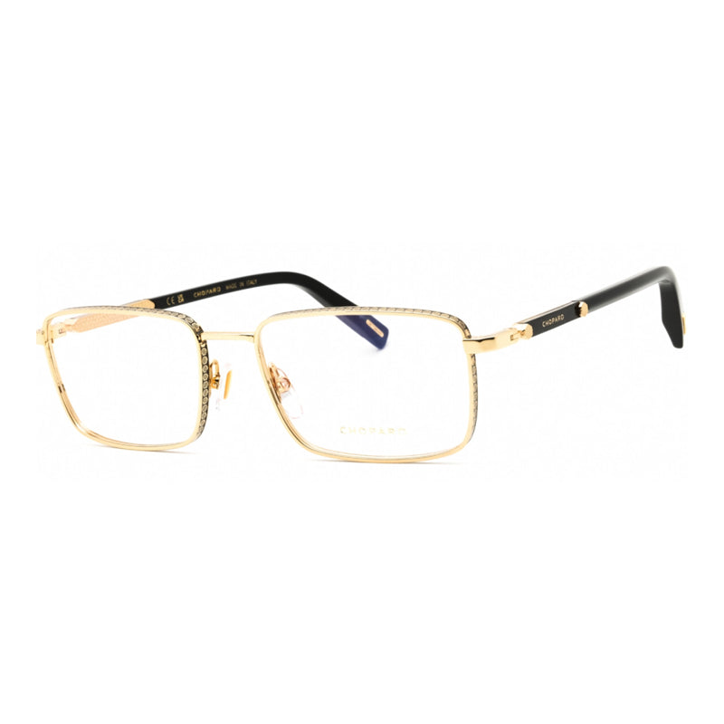Chopard Eyeglasses Rectangle Full Rim, Gold Frame and Clear Demo Lenses Lens VCHL480SA1