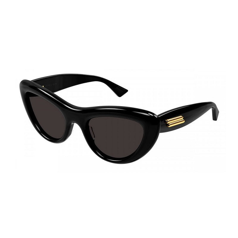 Bottega Veneta Sunglasses Cat Eye Full Rim, Black Frame and Grey Lens BV1282S001