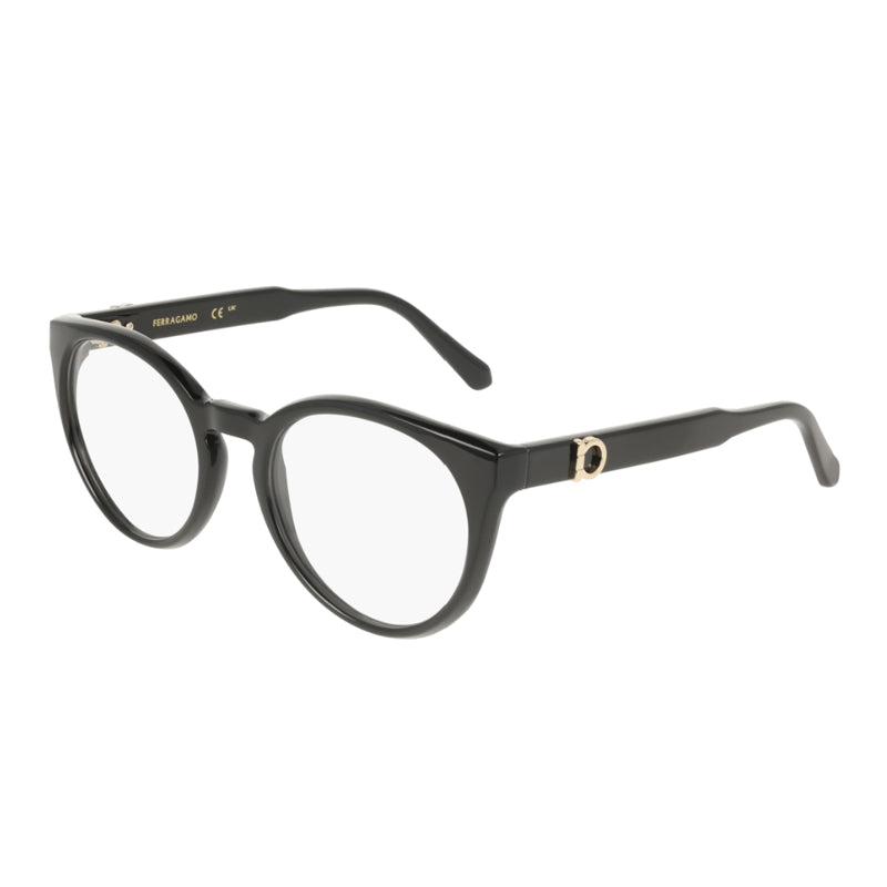 Ferragamo Salvatore Ferragamo Eyeglasses Square Full Rim, Black Frame and Clear Demo Lens Lens SF3032E001