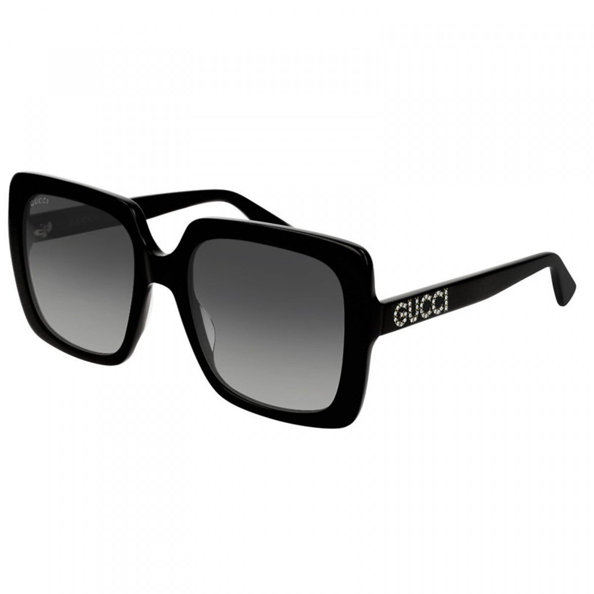 Gucci Sunglasses Square Full Rim, Black Frame and Grey Gradient Lens GG0418S001