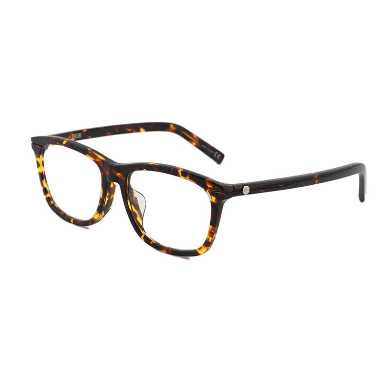 Dior Eyeglasses Square Full Rim, Havana Frame and Clear Demo Lenses Lens DIORESSENTIALOS2F2400