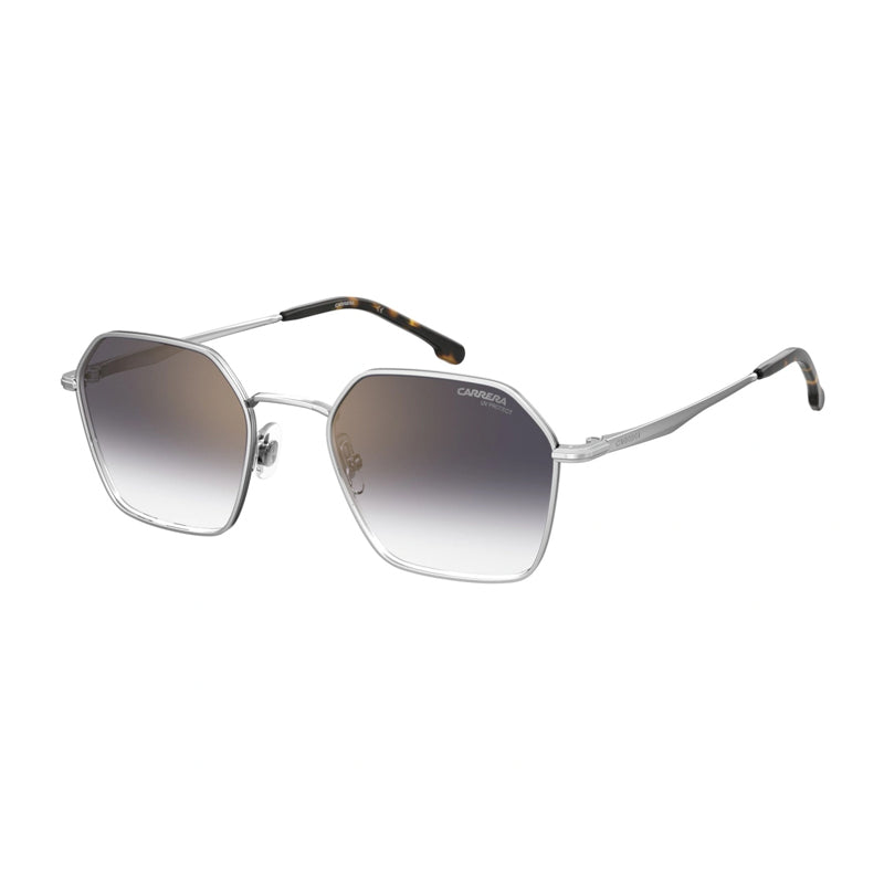 Carrera Sunglasses Geometric Full Rim, Palladium Frame and Grey Gradient Gold Mirror Lens CARRERA334/S0010FQ