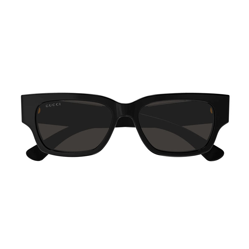 Gucci Sunglasses Square Full Rim, Shiny Black Frame and Grey Lens GG1794S001