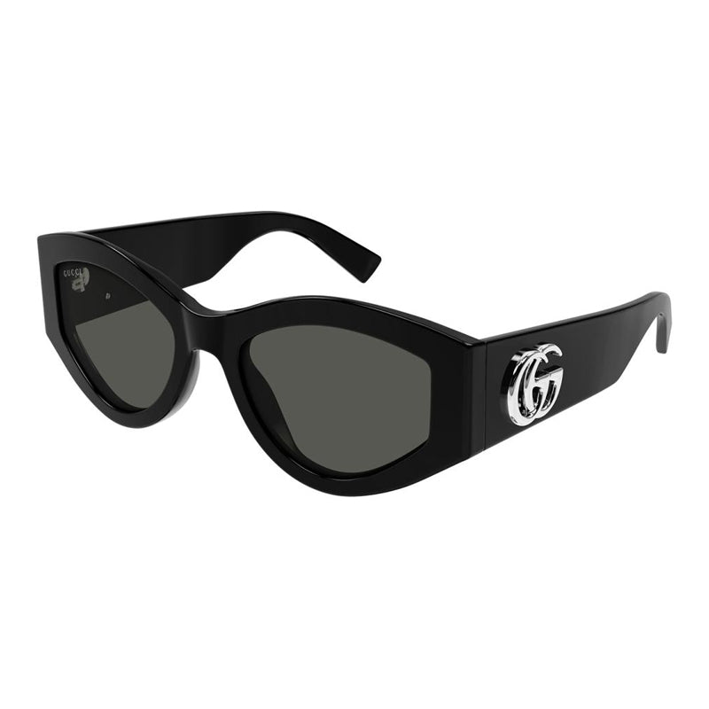 Gucci Sunglasses Cat Eye Full Rim, Black Frame and Grey Lens GG1951S001