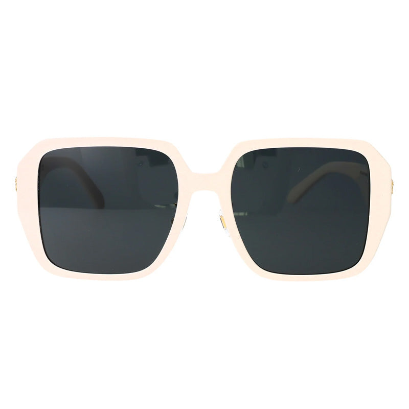 Versace Sunglasses Square Full Rim, Ivory White Frame and Dark Grey Lens VE4472D548487