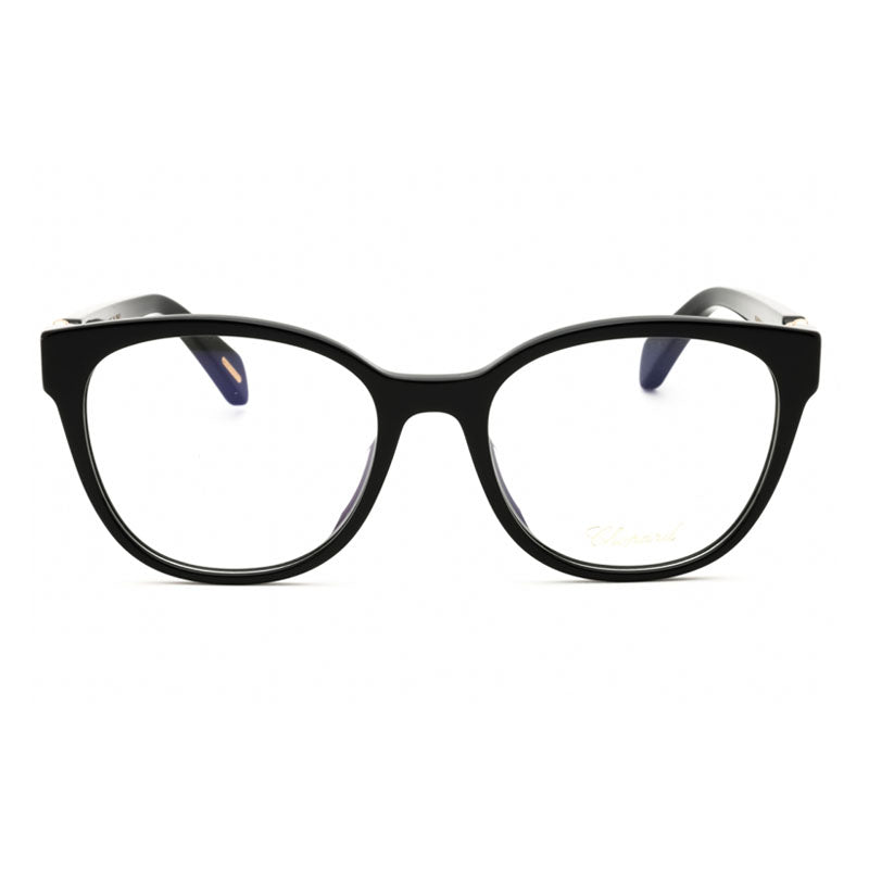 Chopard Eyeglasses Oval Full Rim, Shiny Black Frame and Clear Demo Lenses Lens VCH356S0700