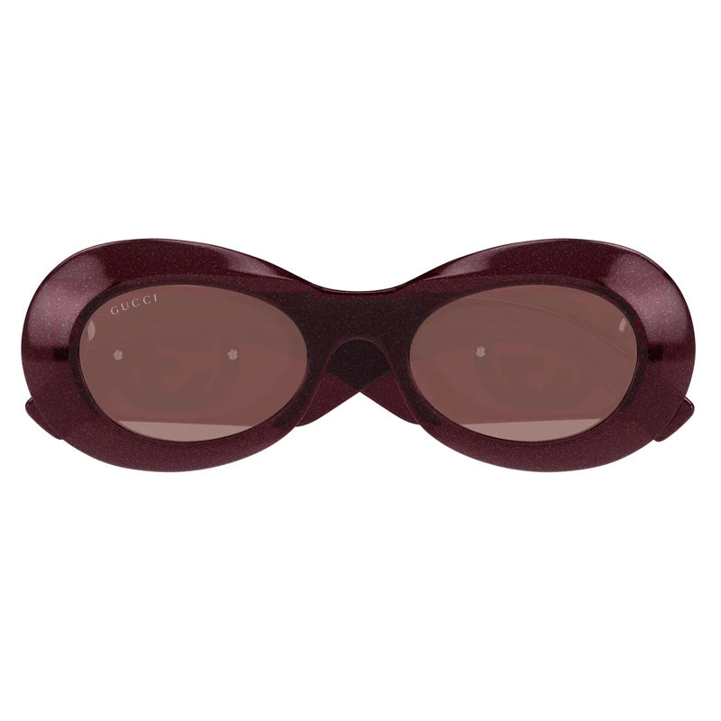 Gucci Sunglasses Oval Full Rim, Violet Cosmic Glitter Frame and Violet Lens GG1696S003