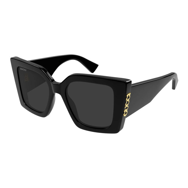 Gucci Sunglasses Butterfly Full Rim, Black Frame and Grey Lens GG2039S001