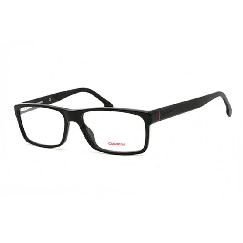 Carrera Eyeglasses Rectangle Full Rim, Black Frame and Clear Demo Lenses Lens CARRERA8852080700