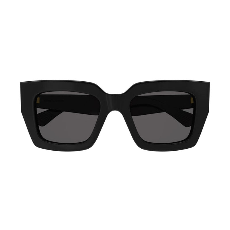Bottega Veneta Sunglasses Square Full Rim, Black Frame and Grey Lens BV1212S001