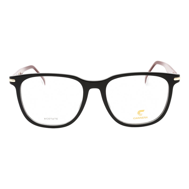 Carrera Eyeglasses Square Full Rim, Striped Black Frame and Clear Demo Lenses Lens CARRERA3080M4P00