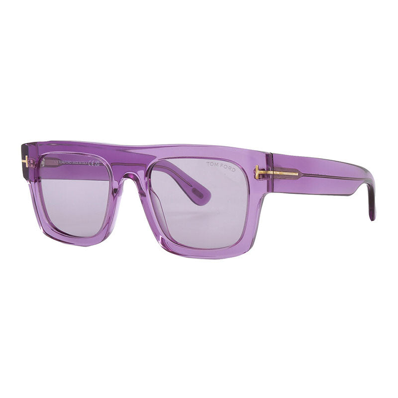 Tom Ford Sunglasses Square Full Rim, Transparent Violet Frame and Violet Lens FT071181Y