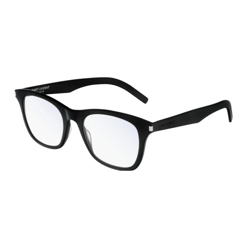 Saint Laurent Eyeglasses Square Full Rim, Black Frame and Clear Demo Lenses Lens SL286SLIM001