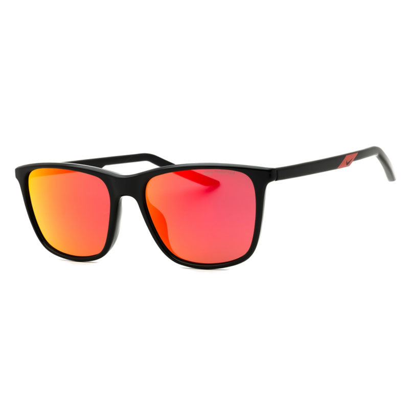 Nike Sunglasses Square Full Rim, Black Frame and Red Mirror Polarized Lens NIKESTATEPFB1315011