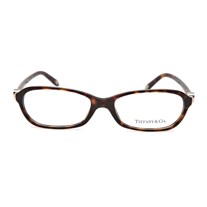 Tiffany & Co. Eyeglasses Rectangle Full Rim, Havana Frame and Clear Demo Lens Lens TF20348015