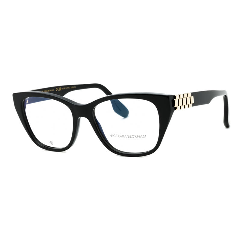 Victoria Beckham Eyeglasses Square Full Rim, Black Frame and Clear Demo Lenses Lens VB2662001