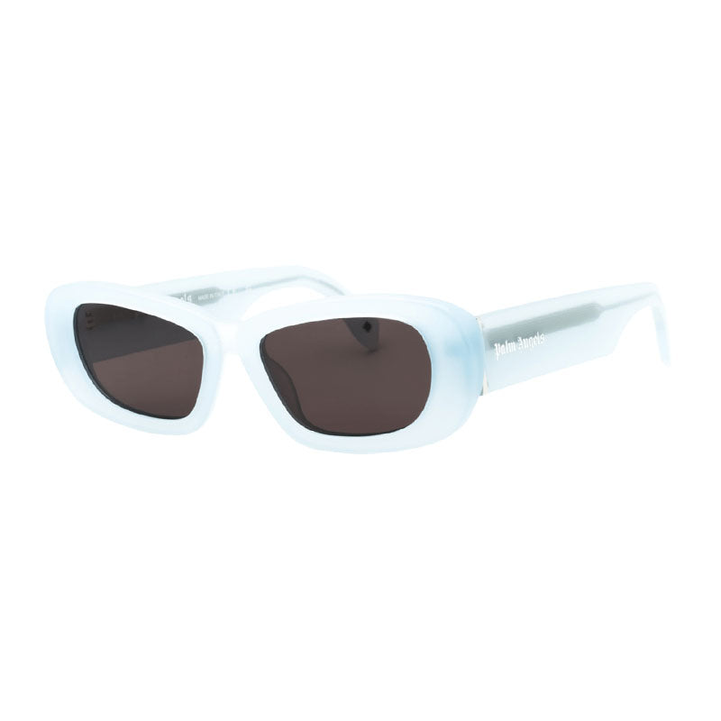 Palm Angels Sunglasses Cat Eye Full Rim, Light Blue Frame and Dark Grey Lens PERI107DANA4007