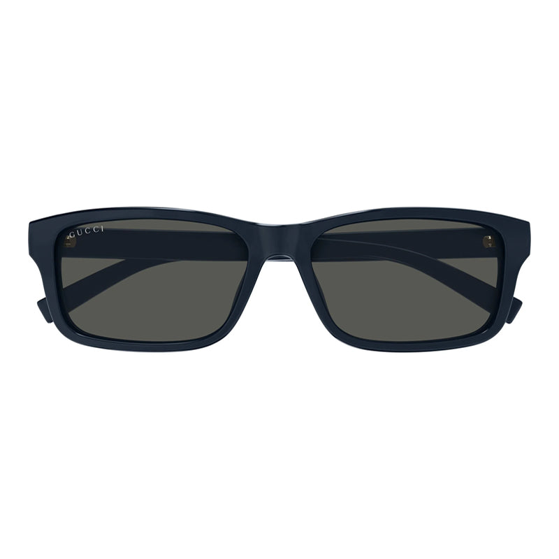 Gucci Sunglasses Rectangle Full Rim, Blue Frame and Grey Lens GG1986SA004