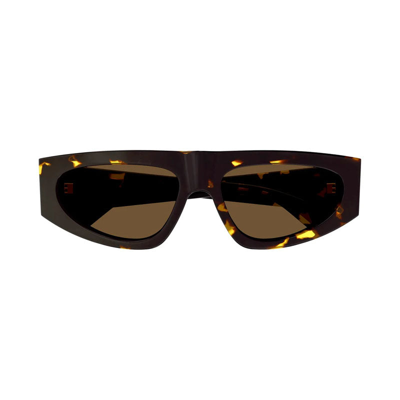 Bottega Veneta Sunglasses Cat Eye Full Rim, Havana Frame and Brown Lens BV1277S002