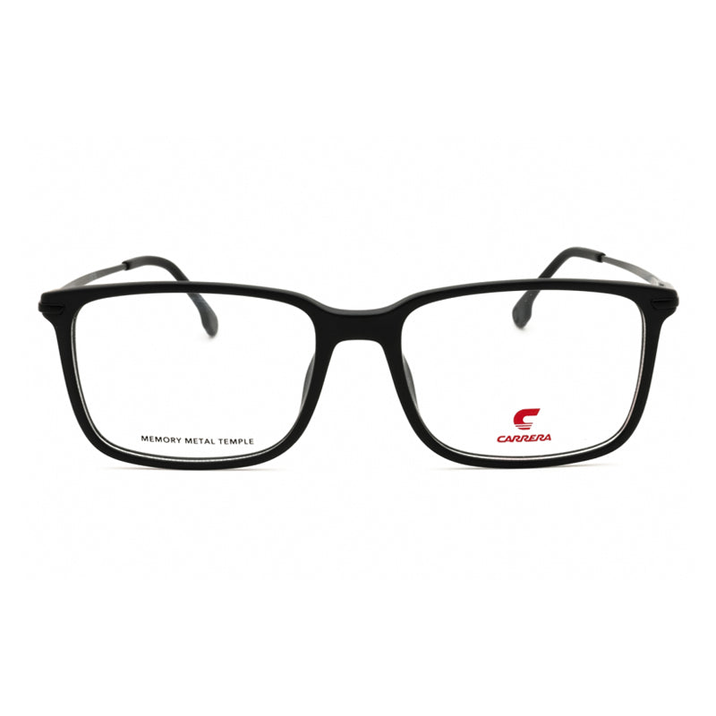 Carrera Eyeglasses Rectangle Full Rim, Matte Black Red Frame and Clear Demo Lenses Lens CARRERA88970BLX00