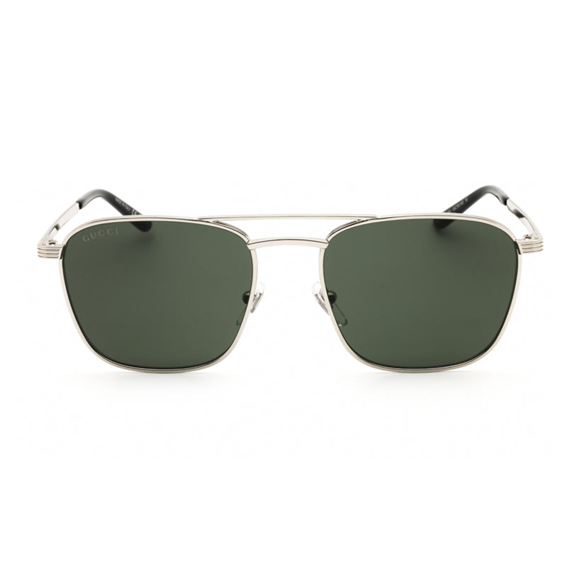 Gucci Sunglasses Square Full Rim, Silver Frame and Grey Lens GG1881S001